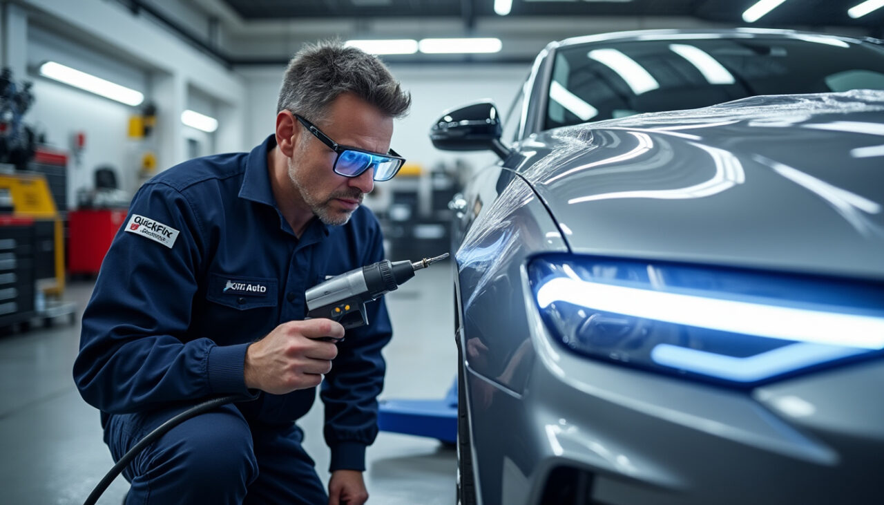 besoin d'une réparation rapide pour une bosse sur votre voiture ? découvrez notre service express qui répare les imperfections en seulement deux minutes. redonnez à votre véhicule son apparence d'origine sans attendre !